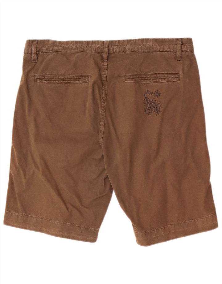 Scorpion Bay Pantalones cortos chinos regulares para hombre W33 Algodón marrón medio