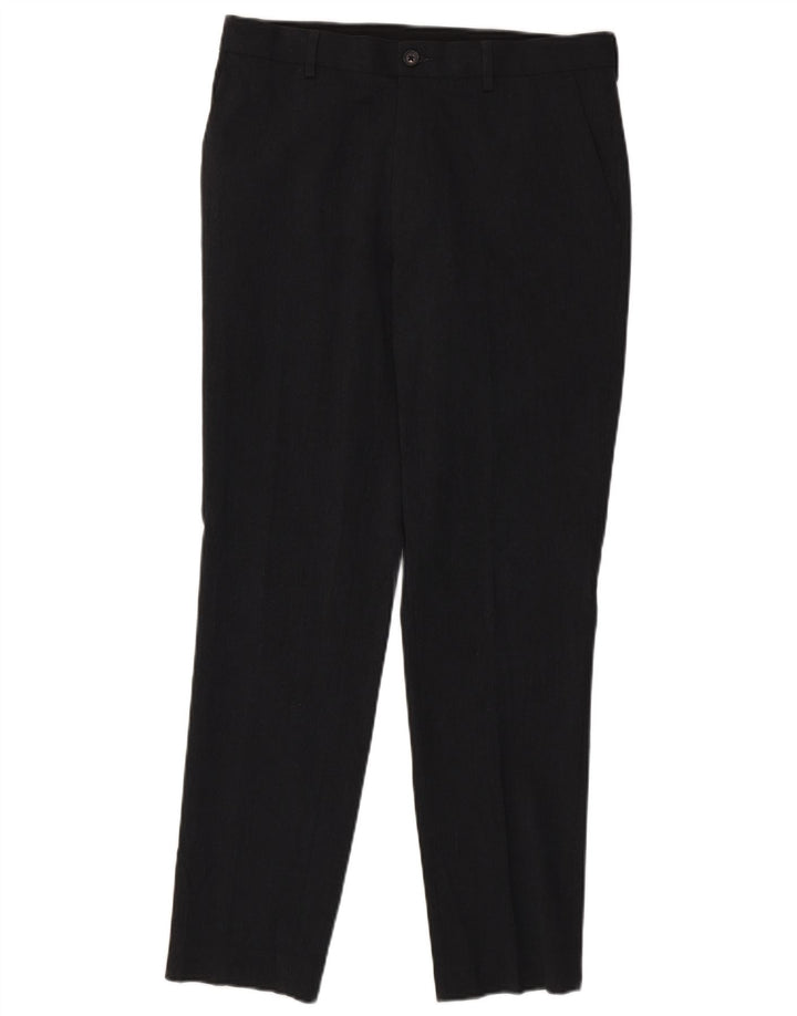 Marks & Spencer Pantalón de traje ajustado para hombre W32 L31 Poliéster gris