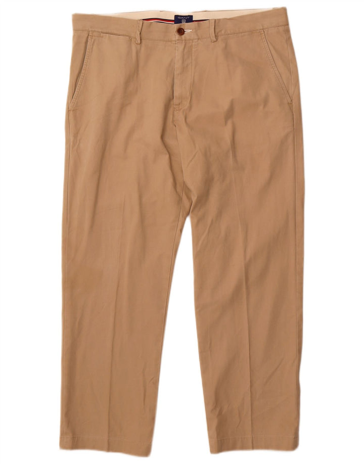 Gant Pantalón chino recto para hombre W36 L28 Algodón beige