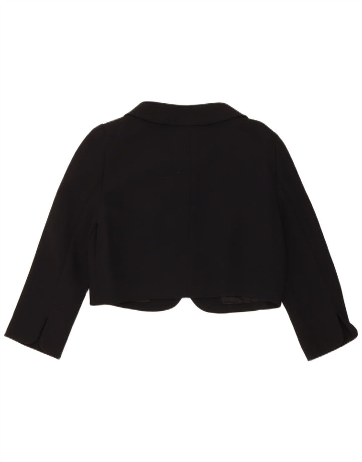 Luisa Spagnoli Chaqueta Bolero de manga 3/4 para mujer IT 44 Acetato negro mediano