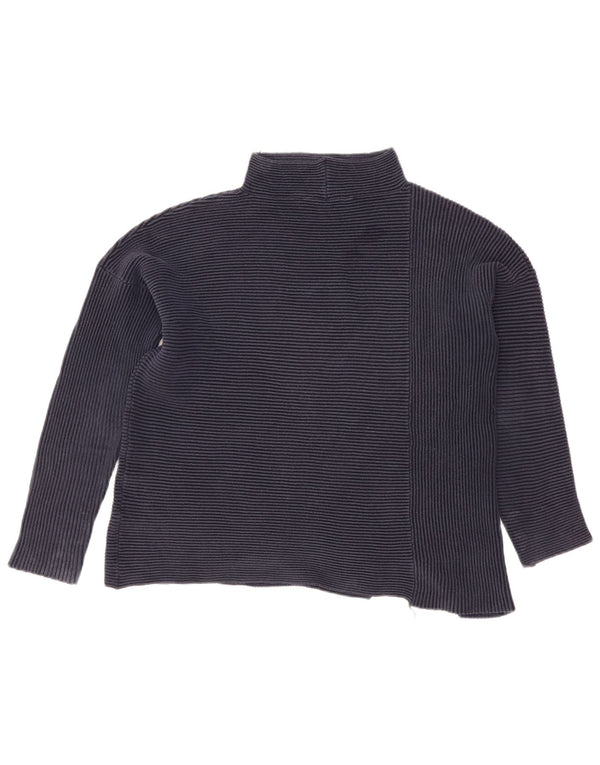 French Connection Suéter tipo jersey con cuello alto para mujer UK 10 Small Azul marino