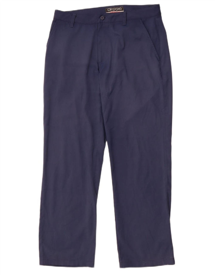 KAPPA Pantalón chino recto para hombre Medium W32 L29 Poliéster azul marino
