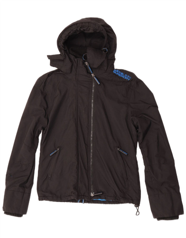 Superdry Chaqueta Cortavientos Gráfica para Mujer UK 44 Mediano Negro