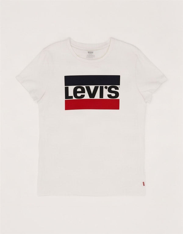 Levi's Camiseta gráfica para mujer Top UK 46 Large White Cotton