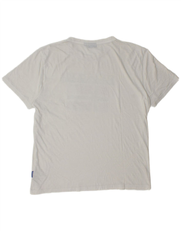Napapijri Hombre Camiseta Gráfica Top XL Blanco Algodón