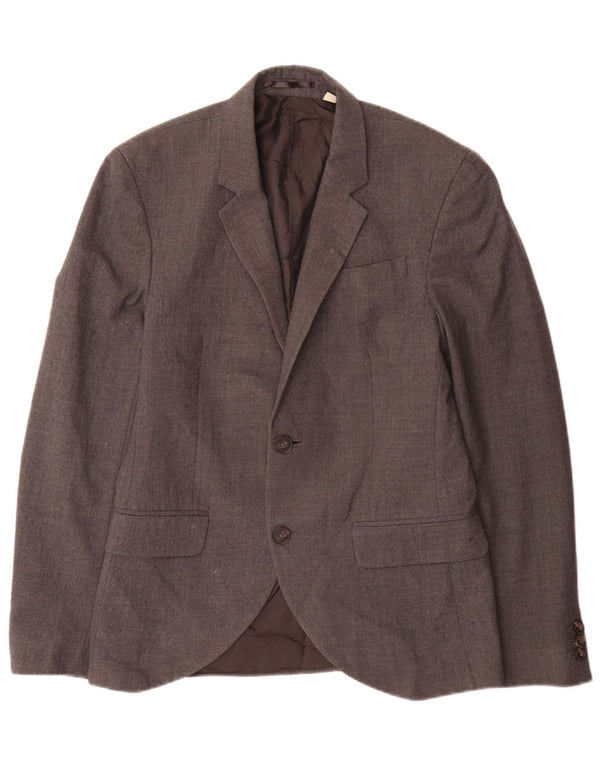 Jack Wills Chaqueta tipo blazer de 2 botones para hombre UK 36 Small Grey Wool