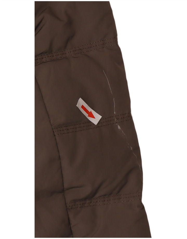 Woolrich Abrigo acolchado con capucha para mujer UK 6 XS Gris Poliéster Invierno