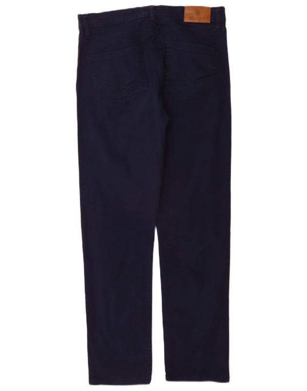 Asociación de Polo de EE. UU. Pantalones casuales ajustados para hombre W32 L30 Algodón azul marino