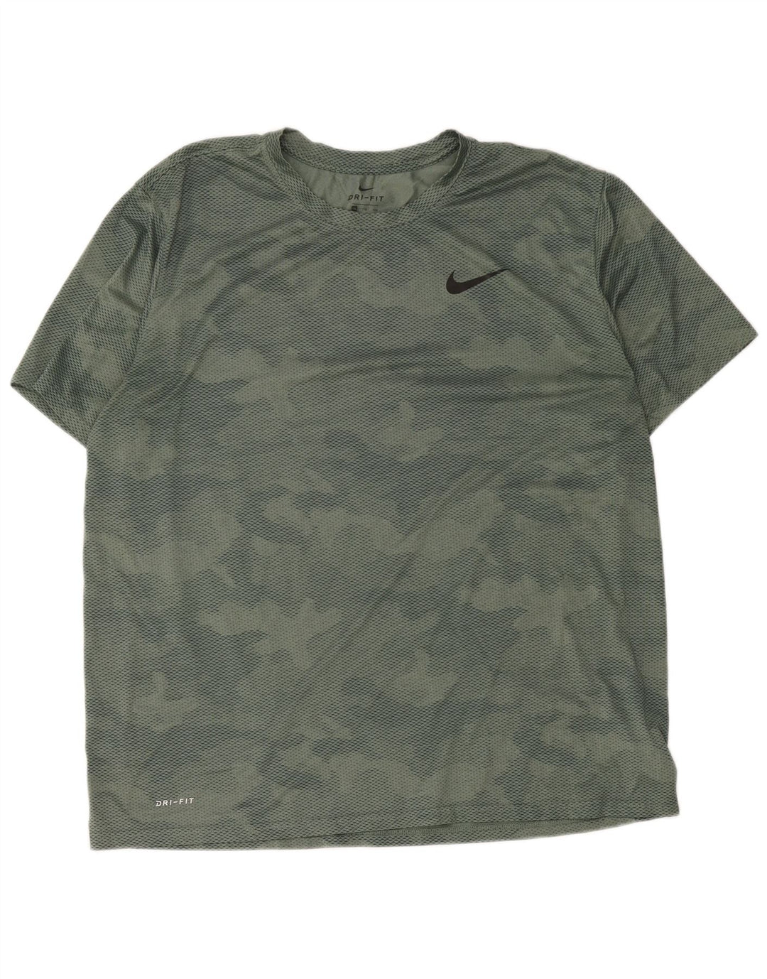 Nike Camiseta Dri Fit para hombre Top 2XL Poliéster de camuflaje verde