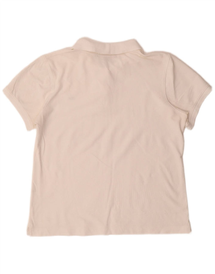 VINEYARD VINES Polo para mujer UK 46 Grande Algodón blanco