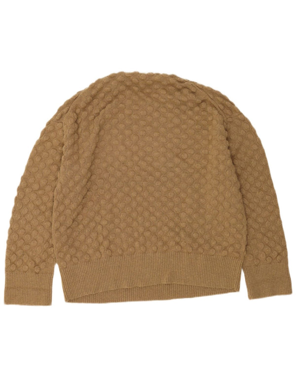 Cos Jersey de cuello redondo para hombre de lana beige medio
