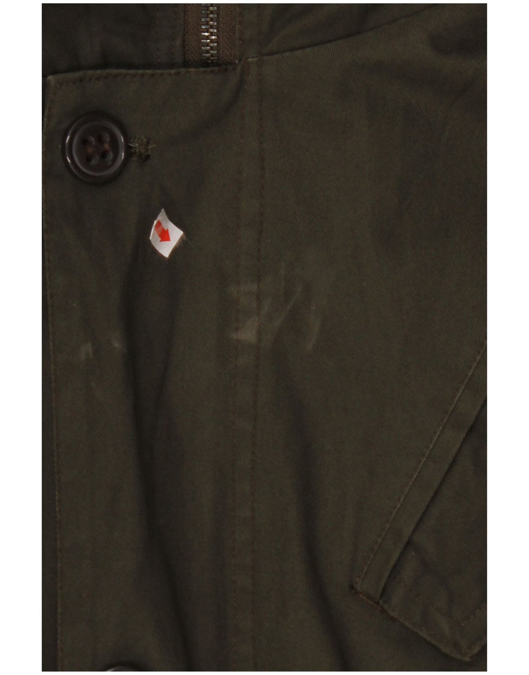 VINTAGE Chaqueta Parka con capucha para hombre Reino Unido 40 Algodón caqui grande