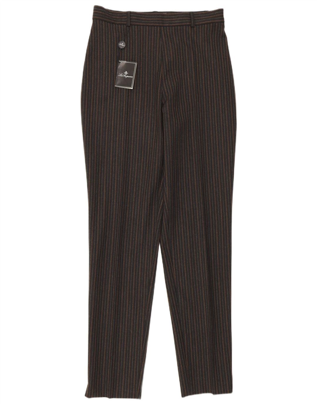 LES COPAINS Pantalones casuales de cintura alta para mujer IT 46 Large W30 L33 Negro