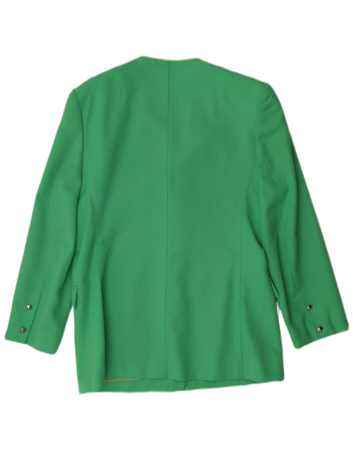 Michael H. Chaqueta tipo blazer de 5 botones para mujer, Reino Unido 44, color verde medio, clásico