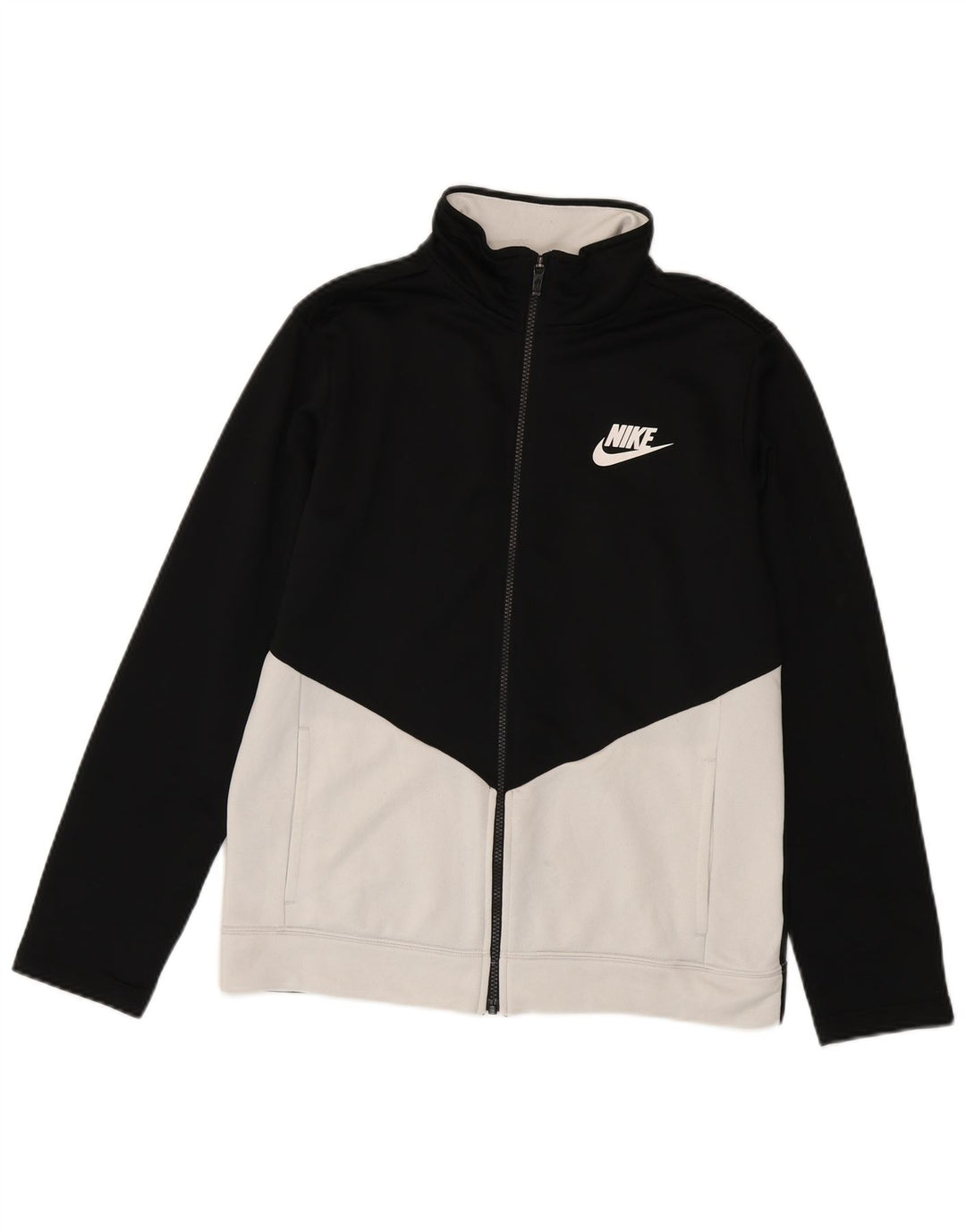 Nike Chaqueta de chándal para niños 13-14 años XL Negro Colorblock Poliéster