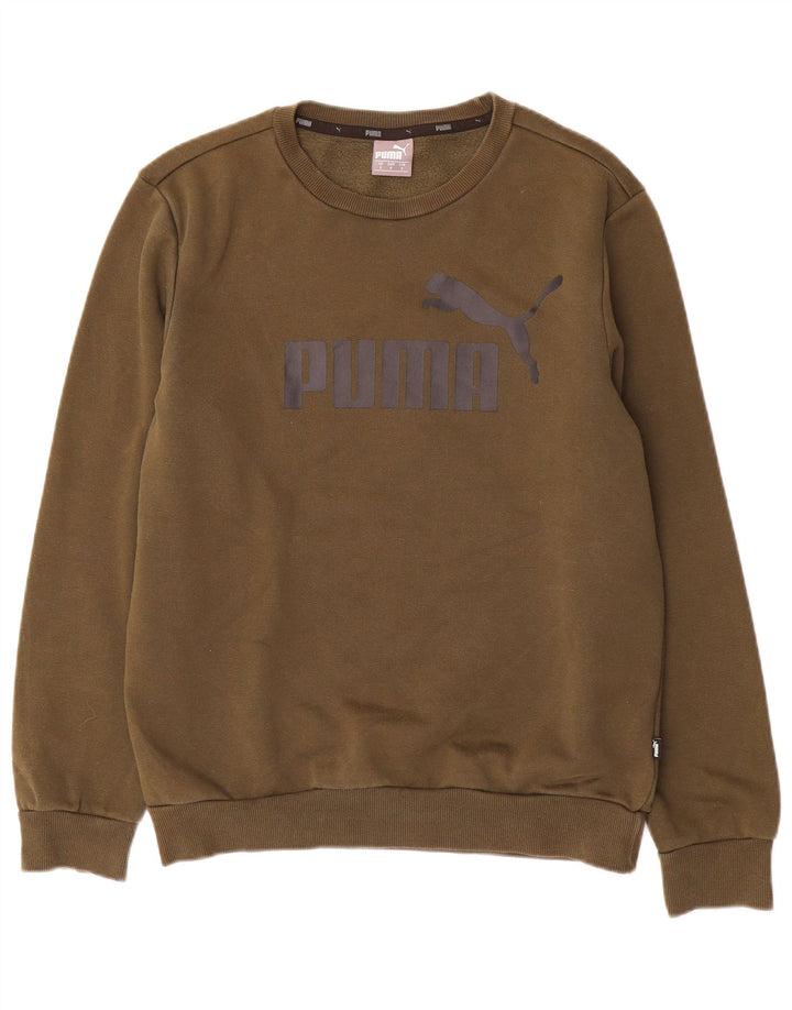Puma Hombre Sudadera Gráfica Jersey Pequeño Algodón Caqui
