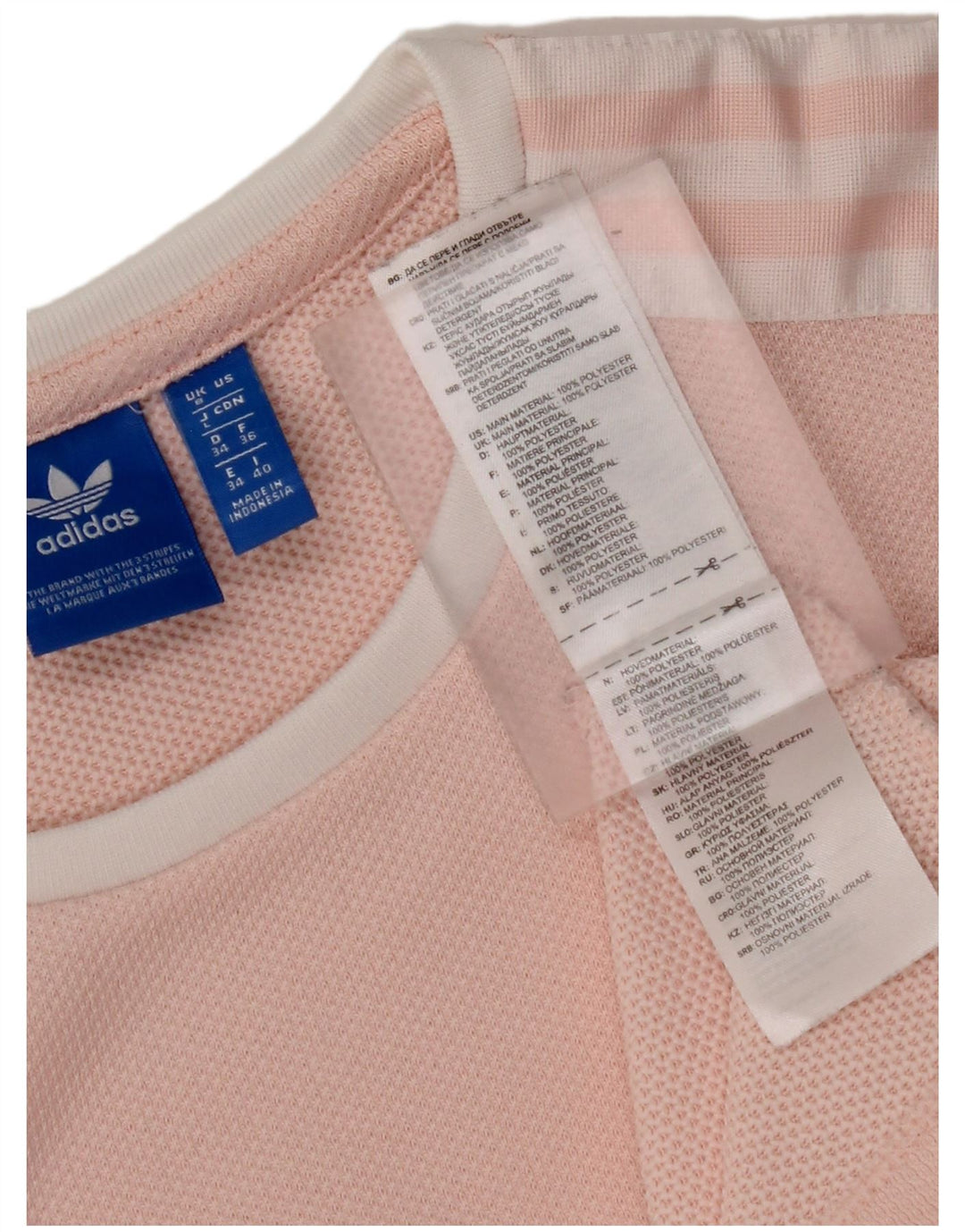 ADIDAS Camiseta para mujer Top UK 8 Small Rosa Poliéster