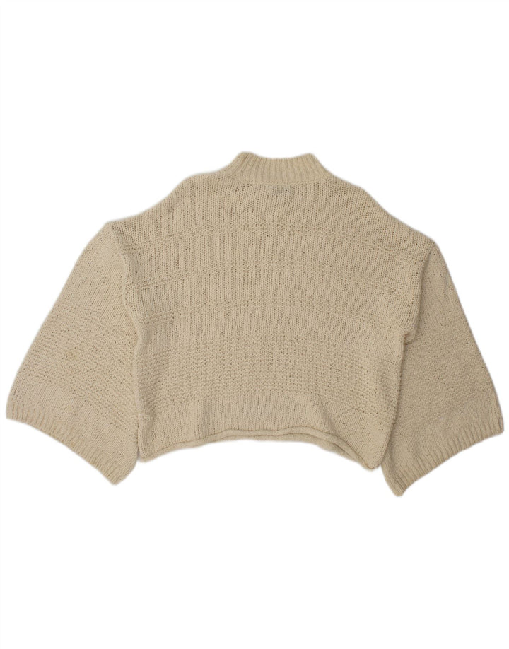 Topshop Jersey extragrande con cuello de tortuga para mujer UK 8 Small Off White