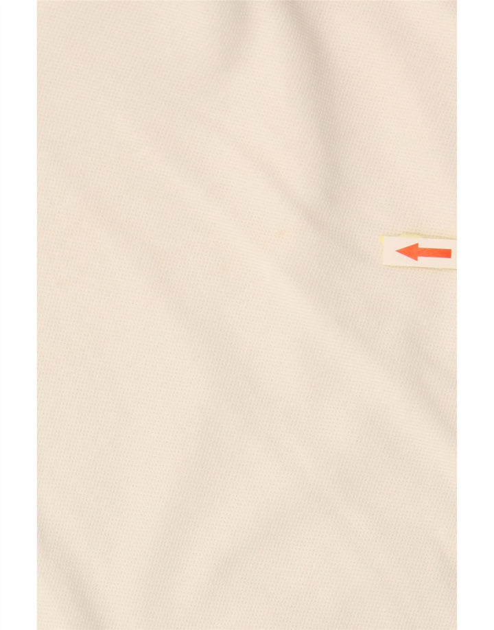 BURBERRY Polo BRIT para mujer Reino Unido 12 Algodón blanco crudo mediano