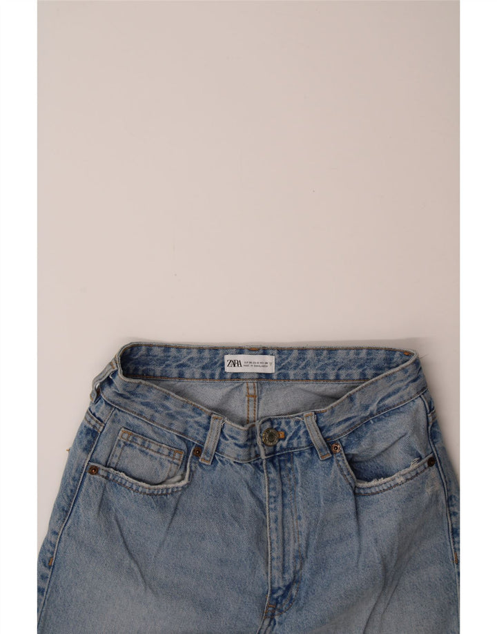 ZARA Womens Distressed Tapered Jeans EU 38 Medium W30 L27 Blue Vintage Zara and Second-Hand Zara from Messina Hembry 