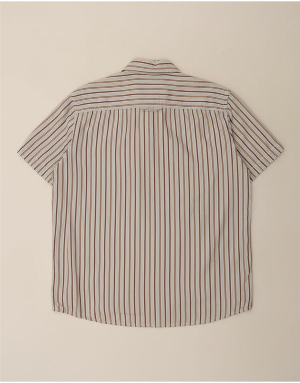 Camel Active Camisa Manga Corta Hombre XL Algodón Rayas Azul