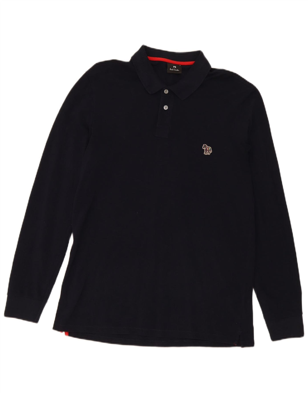 Paul Smith Polo de manga larga para hombre de algodón azul marino mediano
