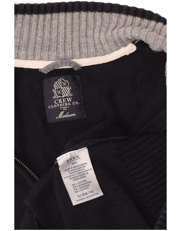 Crew Clothing Suéter tipo cárdigan para hombre Algodón azul marino mediano
