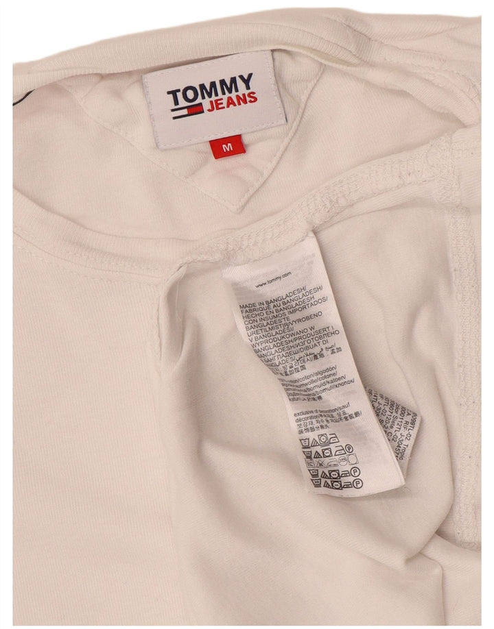 Camiseta Tommy Hilfiger Hombre Manga Larga Algodón Blanco Mediano