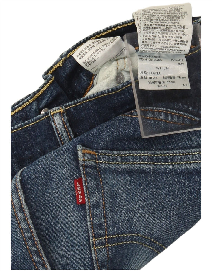 Vaqueros Levi's Hombre Rectos W31 L28 Algodón Azul