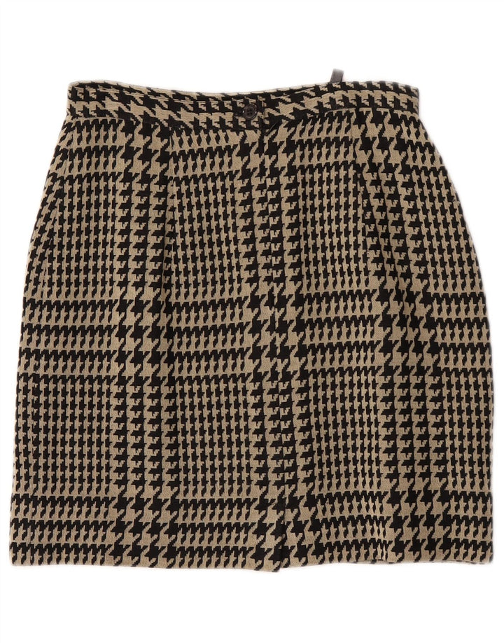 Falda recta superior para mujer IT 40 Small W26 Viscosa de pata de gallo negra