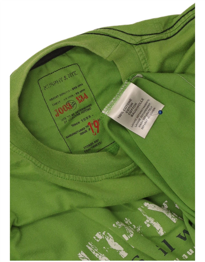 Murphy & Nye Camiseta gráfica para hombre Top Algodón verde medio
