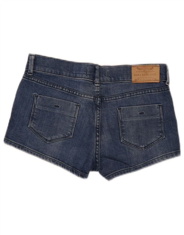ZARA Shorts Vaqueros Mujer EU 36 XS W26 Azul