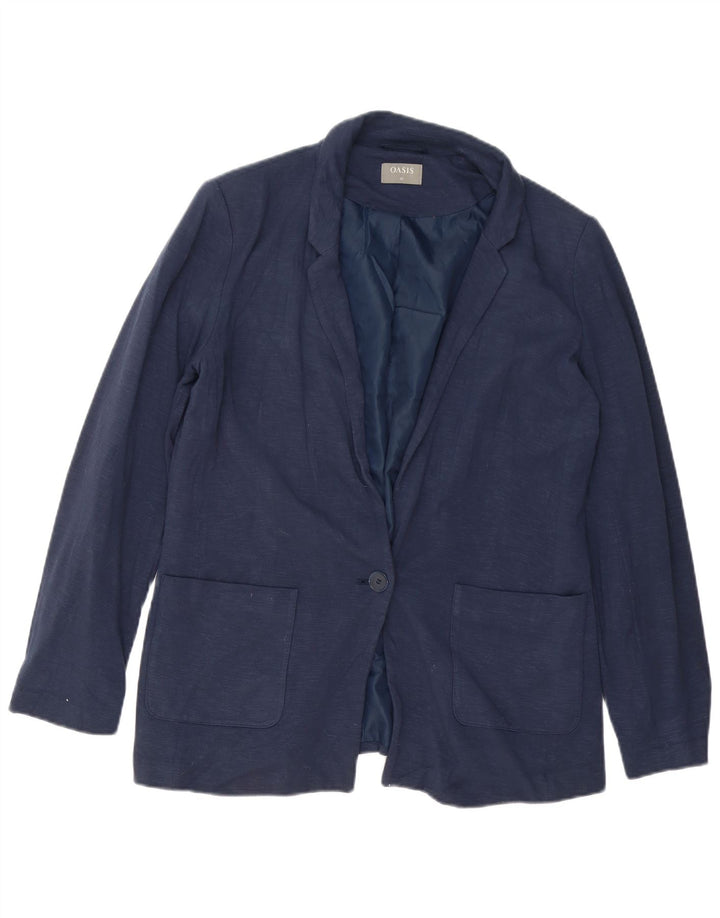 Oasis Chaqueta tipo blazer extragrande con 1 botón para mujer UK 40 Azul marino mediano