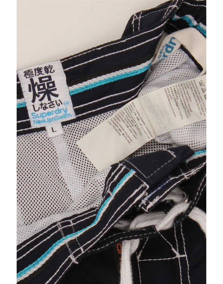 Superdry Hombre Graphic Regular Bañador Shorts Grande Poliéster Azul Marino