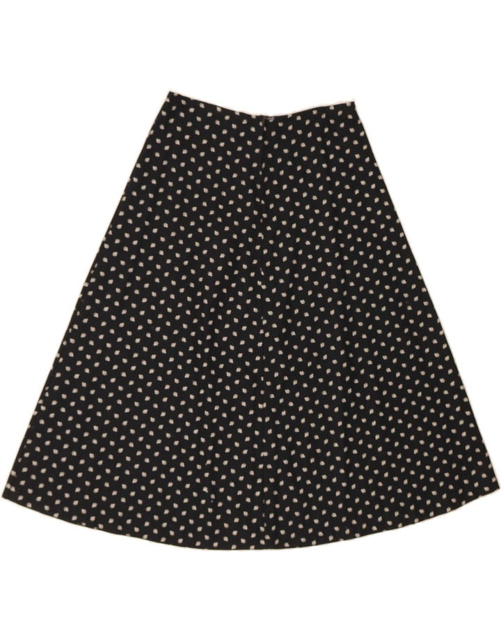 VINTAGE Womens A-Line Skirt W26 Small Black Spotted Vintage Vintage and Second-Hand Vintage from Messina Hembry 