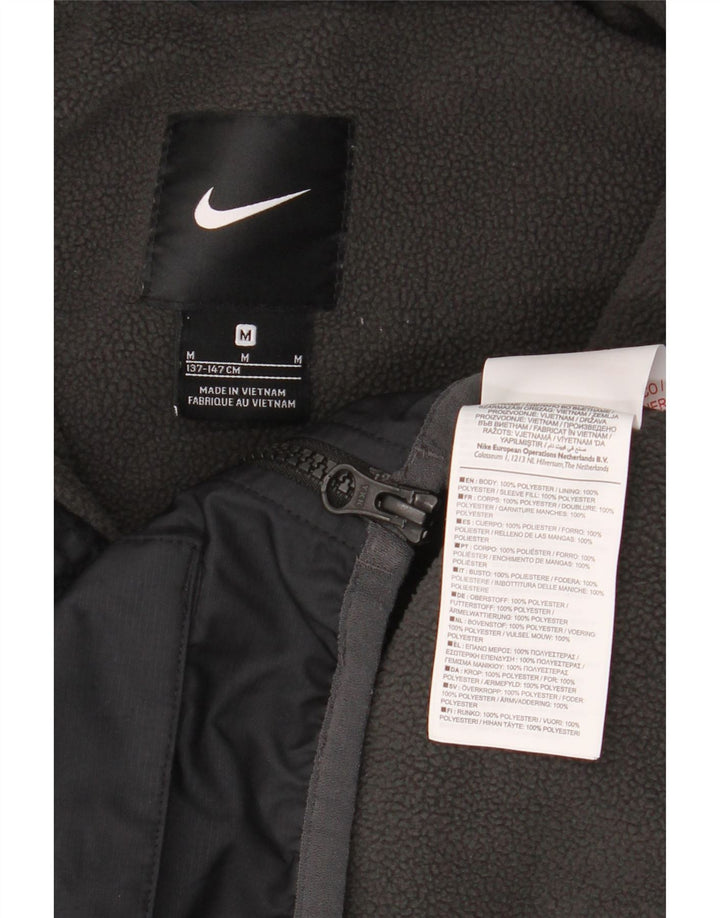 Nike Chaqueta cortavientos con capucha para niños 10-11 años Mediana Negro Poliéster