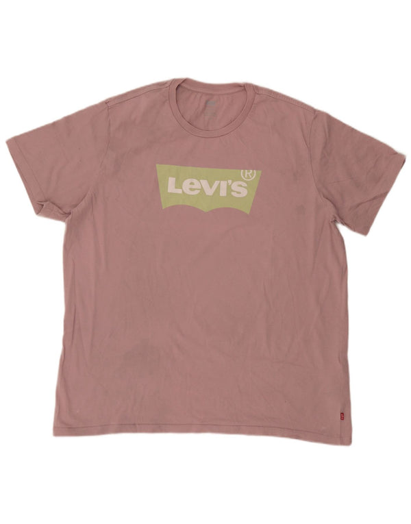 Levi's Camiseta con gráfico de ajuste estándar para hombre XL Algodón rosa
