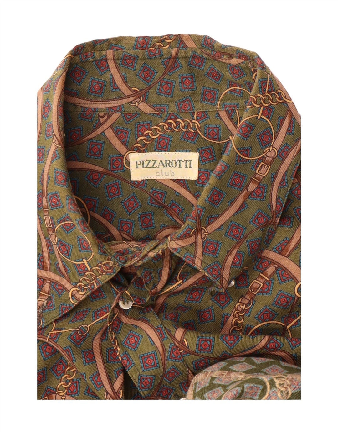 Pizzarotti Camisa Estampada Abstracta Hombre XL Verde