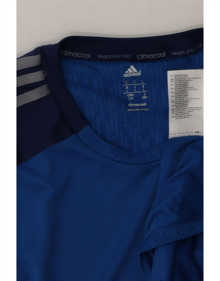 ADIDAS Hombre Climacool Chaleco Top Grande Azul Colorblock Poliéster