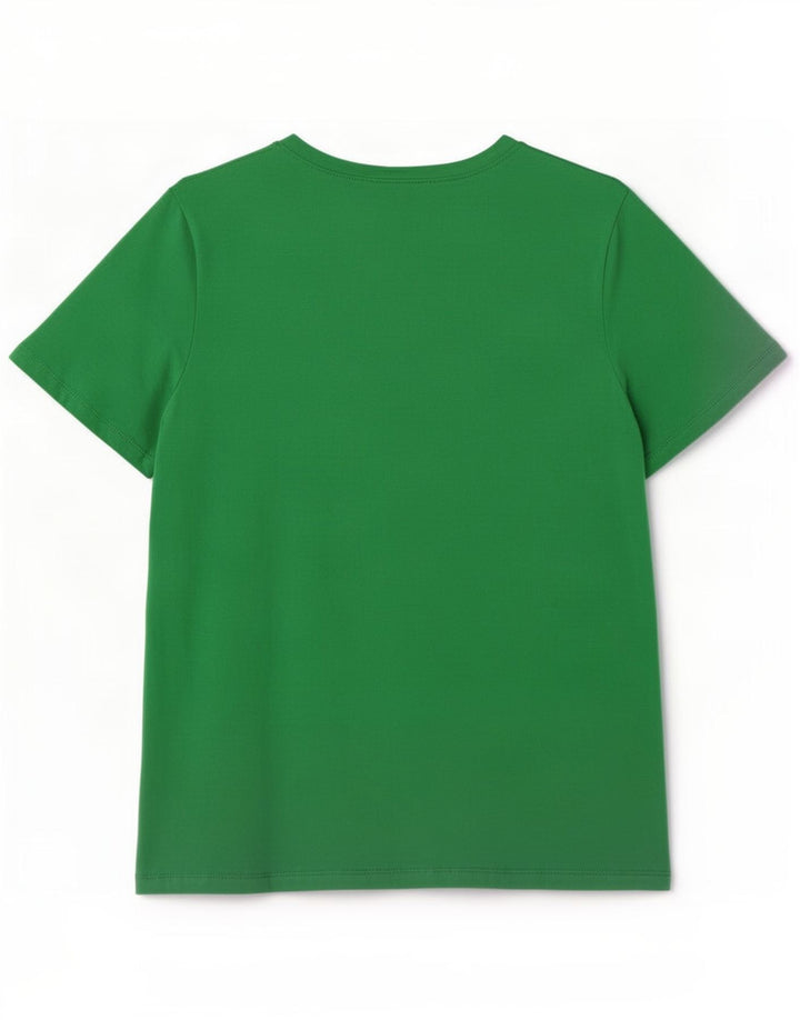 Zara Mujer Blusa Top UK 46 Grande Algodón Verde