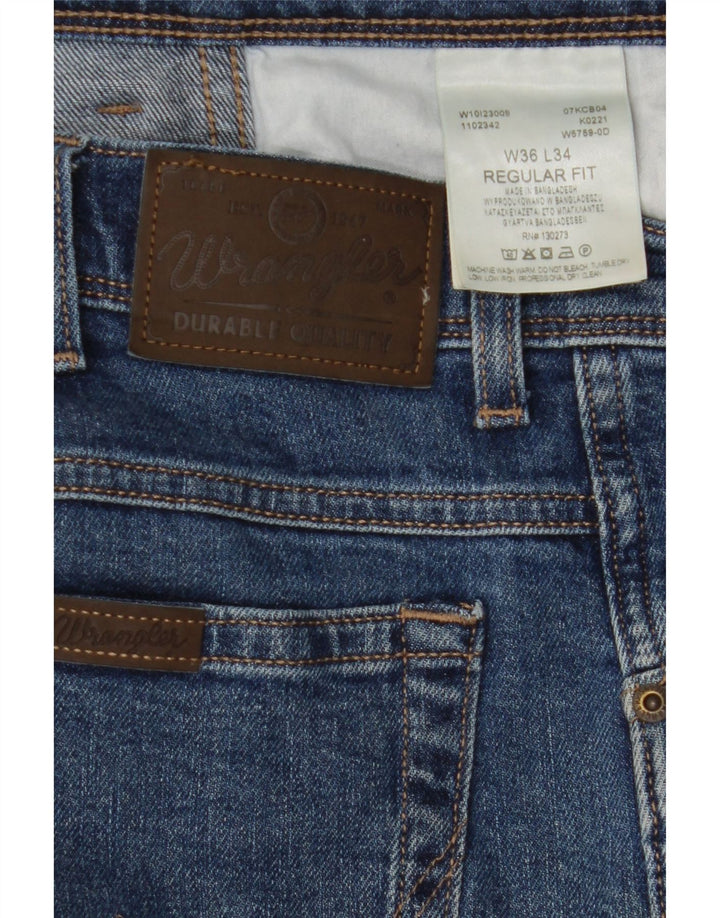 WRANGLER Vaqueros rectos para hombre W36 L34 Algodón azul
