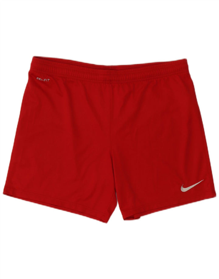 Pantalones cortos deportivos Nike Dri Fit para hombre Poliéster rojo mediano