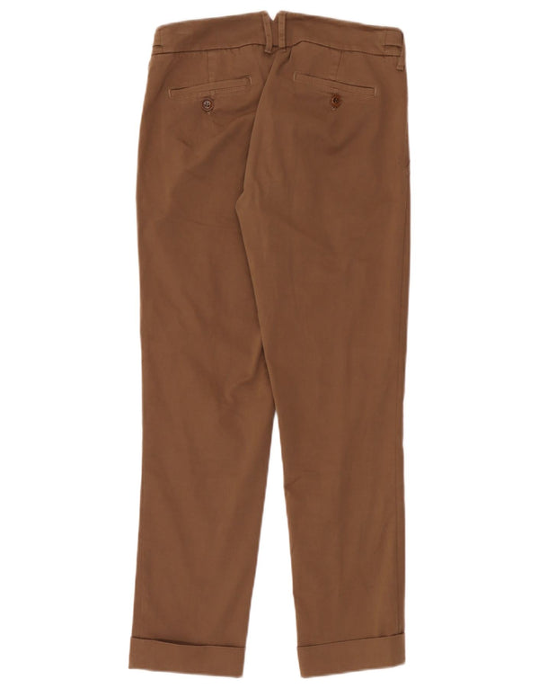 Max Mara Pantalones chinos ajustados de cintura baja para mujer UK 4 XS W28 L26 Marrón