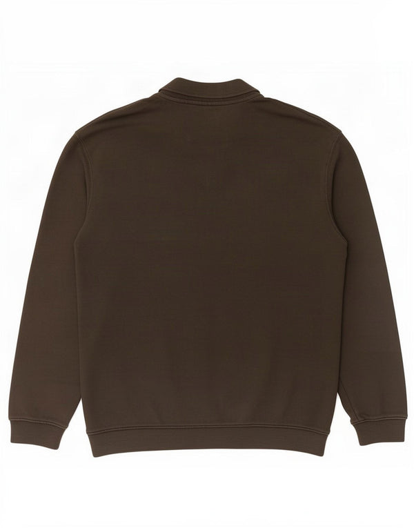 Zara Hombre Polo Neck Sudadera Jumper Large Caqui Algodón