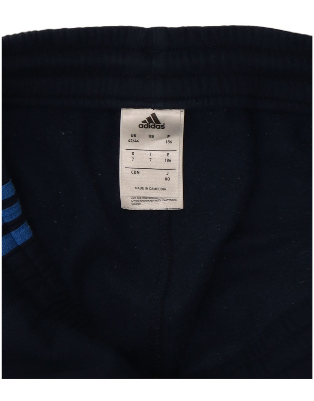 ADIDAS Pantalones de chándal para hombre Joggers UK 42/44 Grande Azul marino Algodón