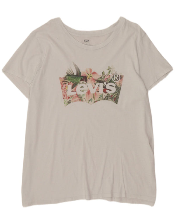 Levi's Camiseta gráfica para hombre Top 2XL Blanco