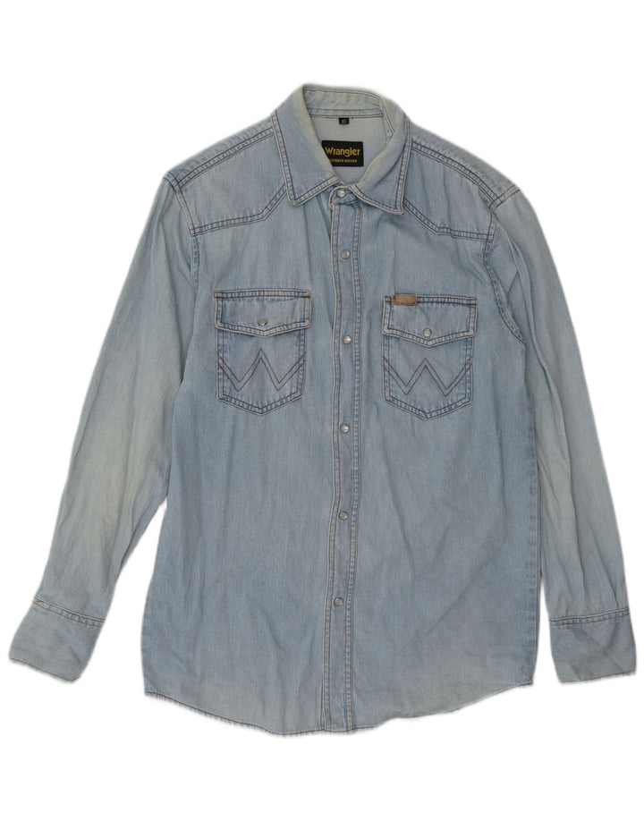 Wrangler Camisa Vaquera Hombre XS Algodón Azul