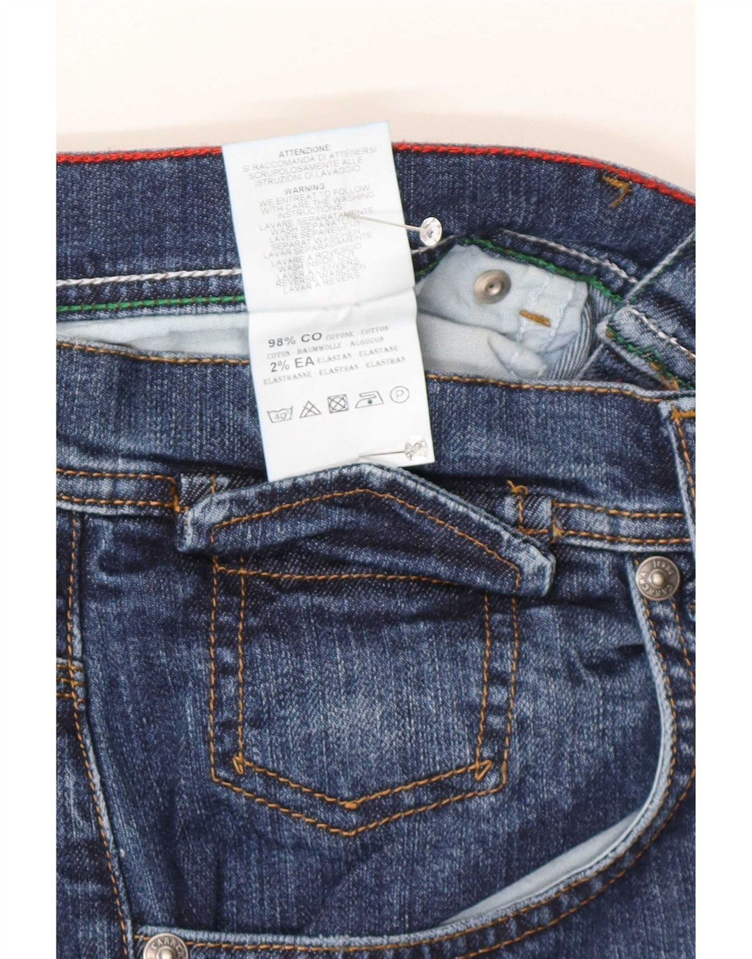 Carrera Hombre 710 Vaqueros Rectos Regulares W36 L34 Algodón Azul
