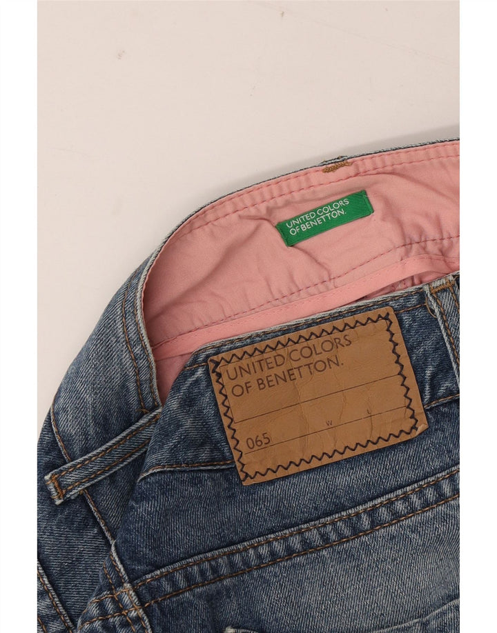 BENETTON Shorts Vaqueros Mujer W30 Azul Medio