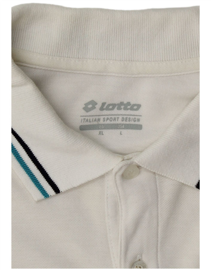 Polo Lotto Hombre Grande Blanco
